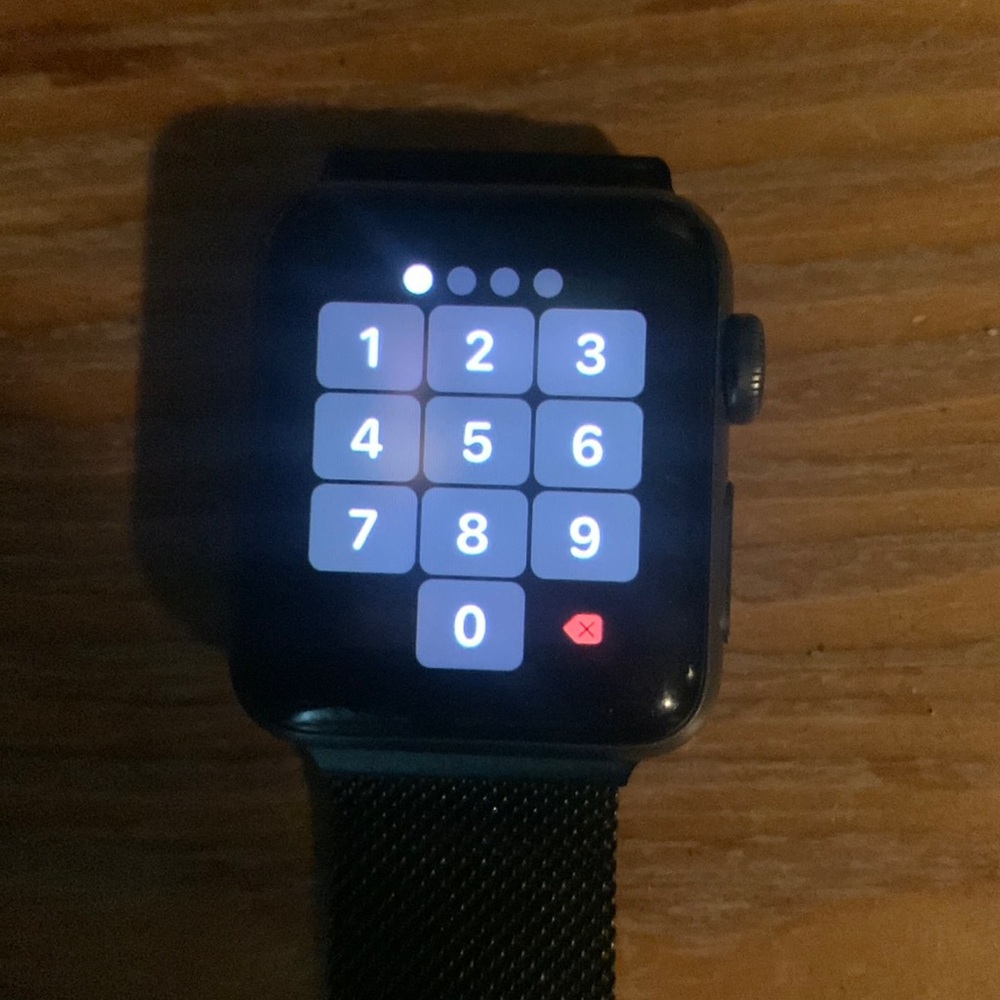 Apple Watch Series 3 with black Milanese loop
